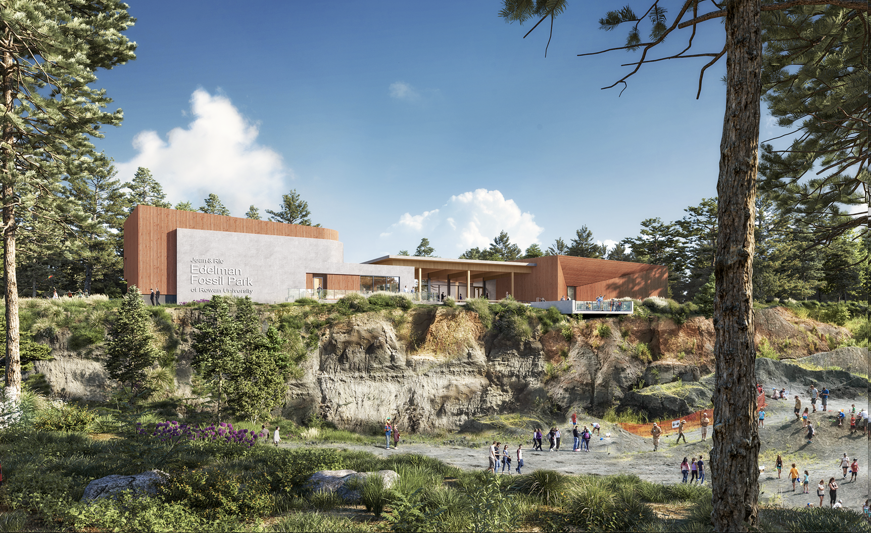 rendering of the grounds to open for fossil digs and nature walks