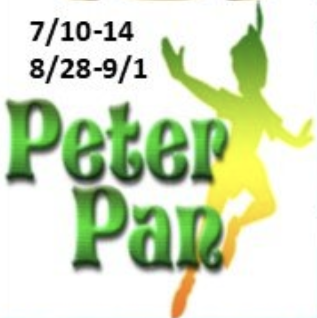 peter pan graphic with show dates