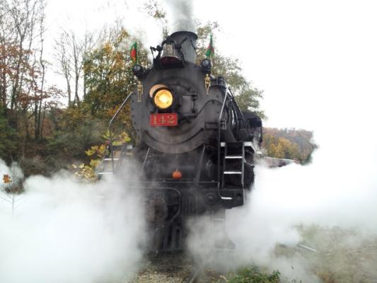 Steam blowing out of Steam Engine